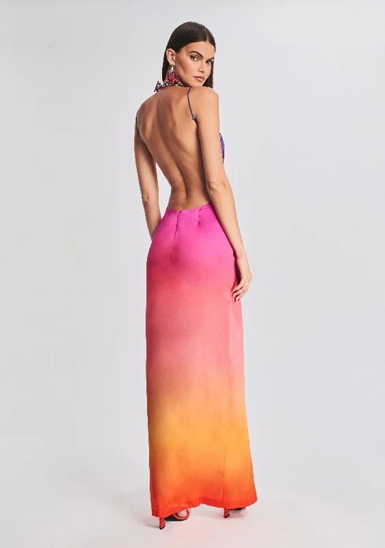 Alyssa Ombre Silk Dress