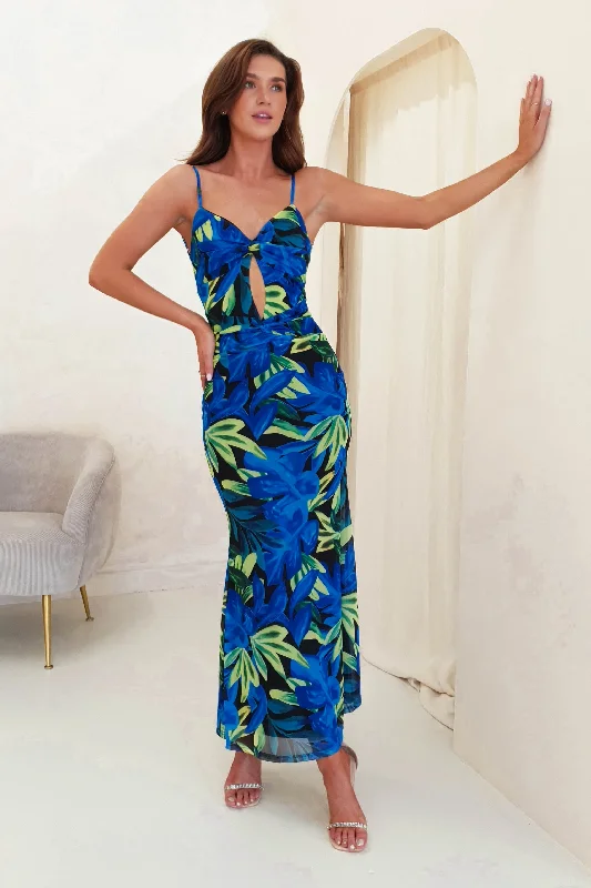 Amal Printed Bodycon Maxi | Mixed Print