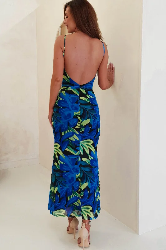 Amal Printed Bodycon Maxi | Mixed Print