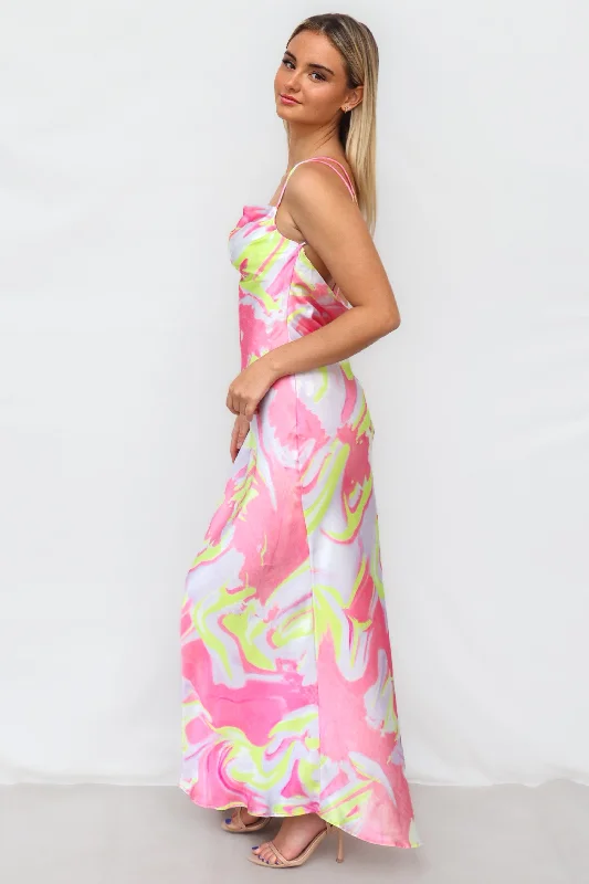 Haru Maxi Dress - Pink Multi