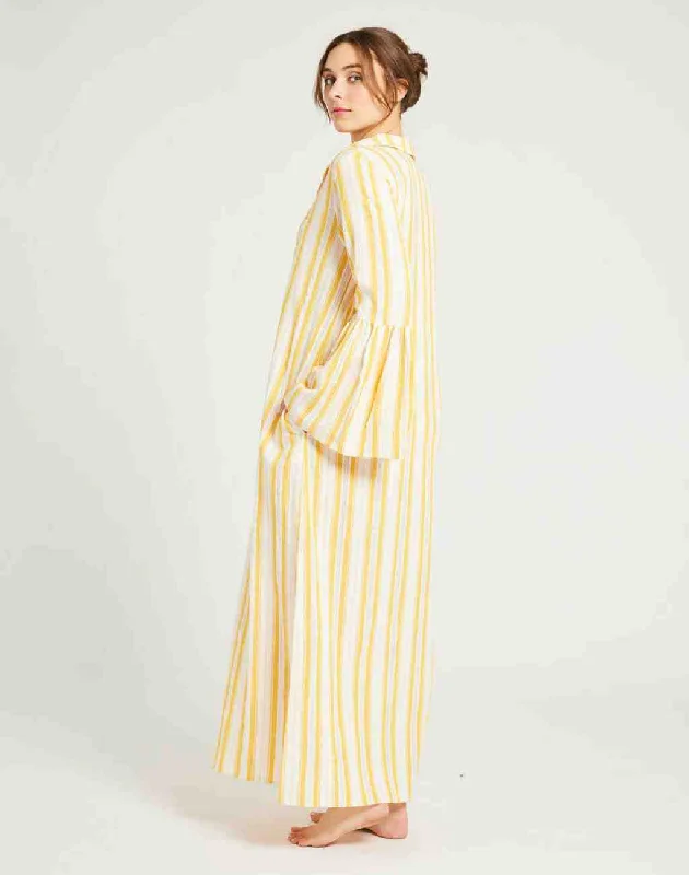 Jacqueline Maxi Caftan Dress in Citrus Stripe