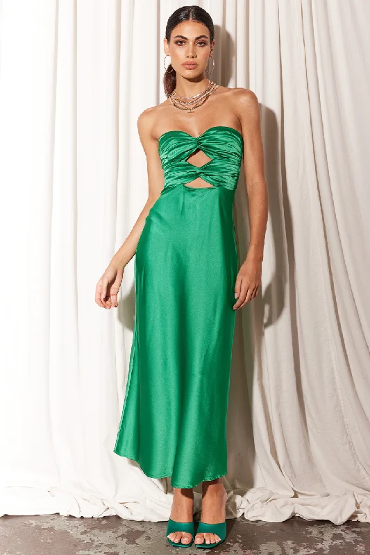 MICH SLIP DRESS - EMERALD