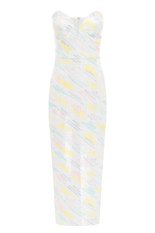 THE SQUIGGLE MIDI DRESS - PRINT