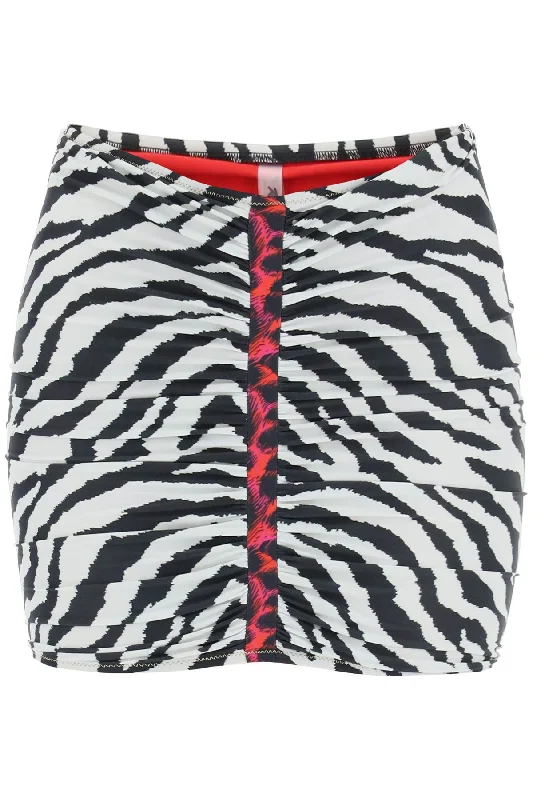 Reina olga geraldina animalier mini skirt GERALDINA RED LEO ZEBRA