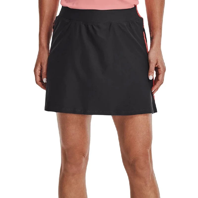 Under Armour Women's Links Knit Golf Skort - Jet Grey/Vermillion